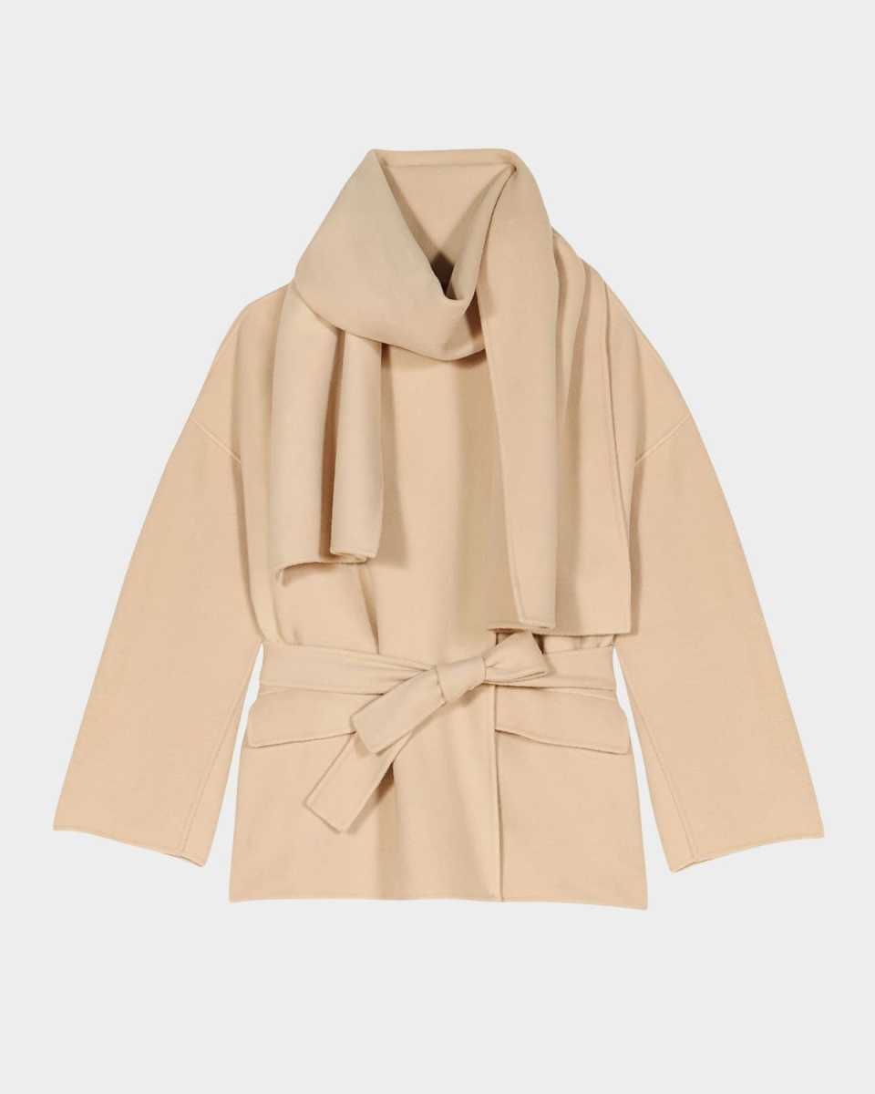 Gustave Double-Faced Coat with Detachable Scarf